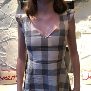 Native Youth gingham mini dress w/ open back